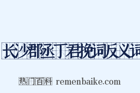 长沙郡丞丁君挽词反义词是什么意思的图片